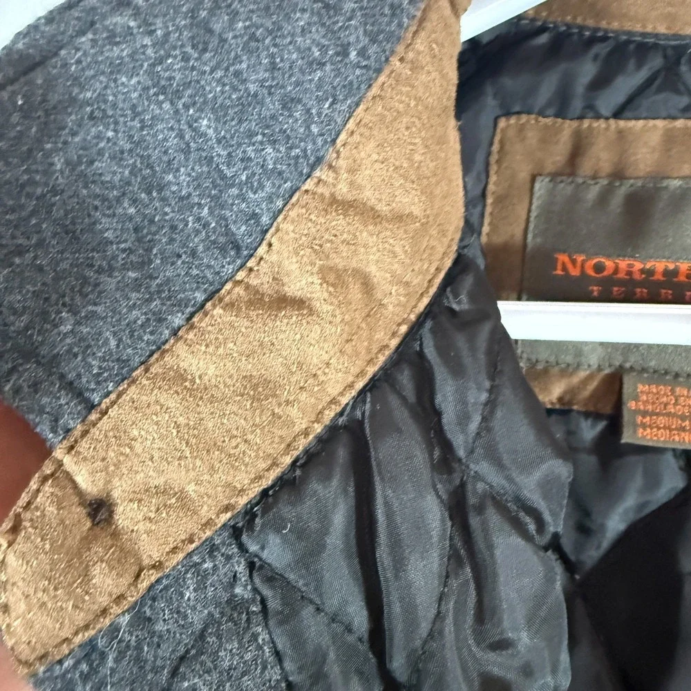 Northwest Territory Mens Wool‎ Shirt Jacket Insulated Quilted Lined Medium